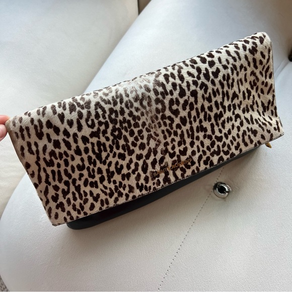 Pony Hair Fold Over Clutch by Saint Laurent - Picture 6 of 10